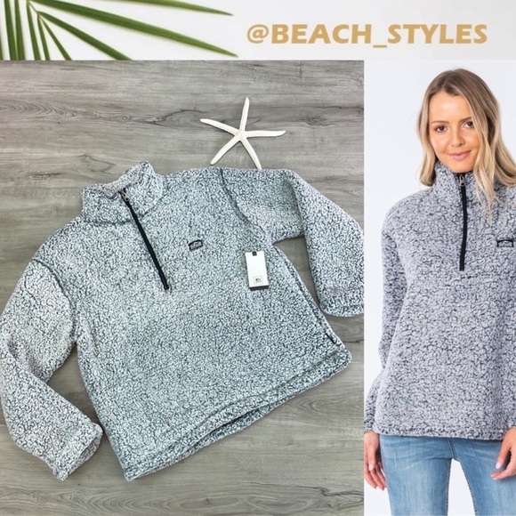 🔆RIP CURL🔆 DARK N STORMY 1/4 ZIP CREW SWEATER JACKET - Picture 1 of 15